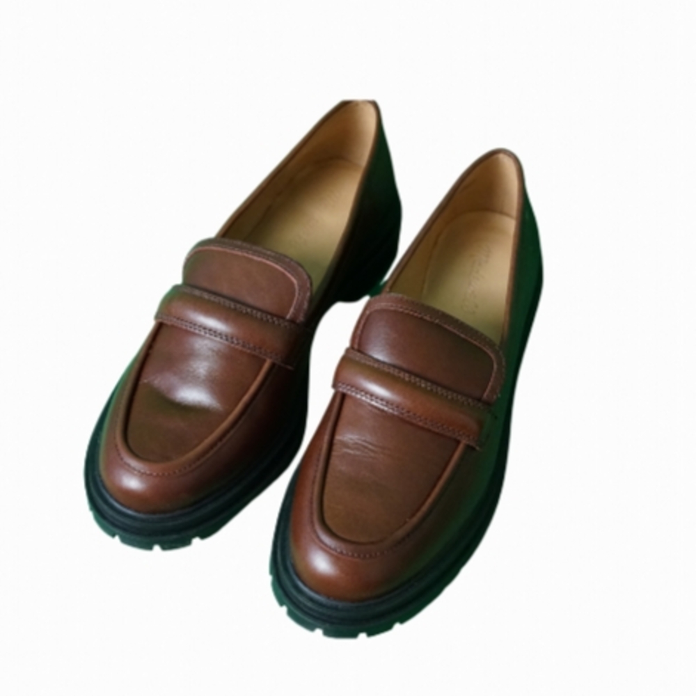 Madewell Brown Leather Penny Loafers Flats